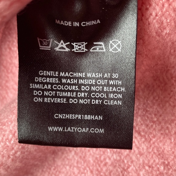 Lazy Oaf Pink Dog Print Mock Neck Sweater - Picture 10 of 12